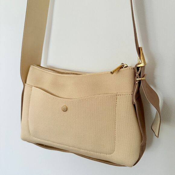 Cuyana Sling Bag Butter Recycled Convertible Crossbody (Faded Stains) - Picture 2 of 16